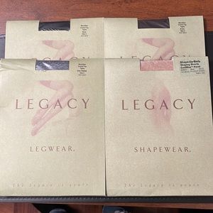 224. NEW In pkg 4!! 3 Legacy Legwear & 1 piece of Legacy Shapewear All Sz C!